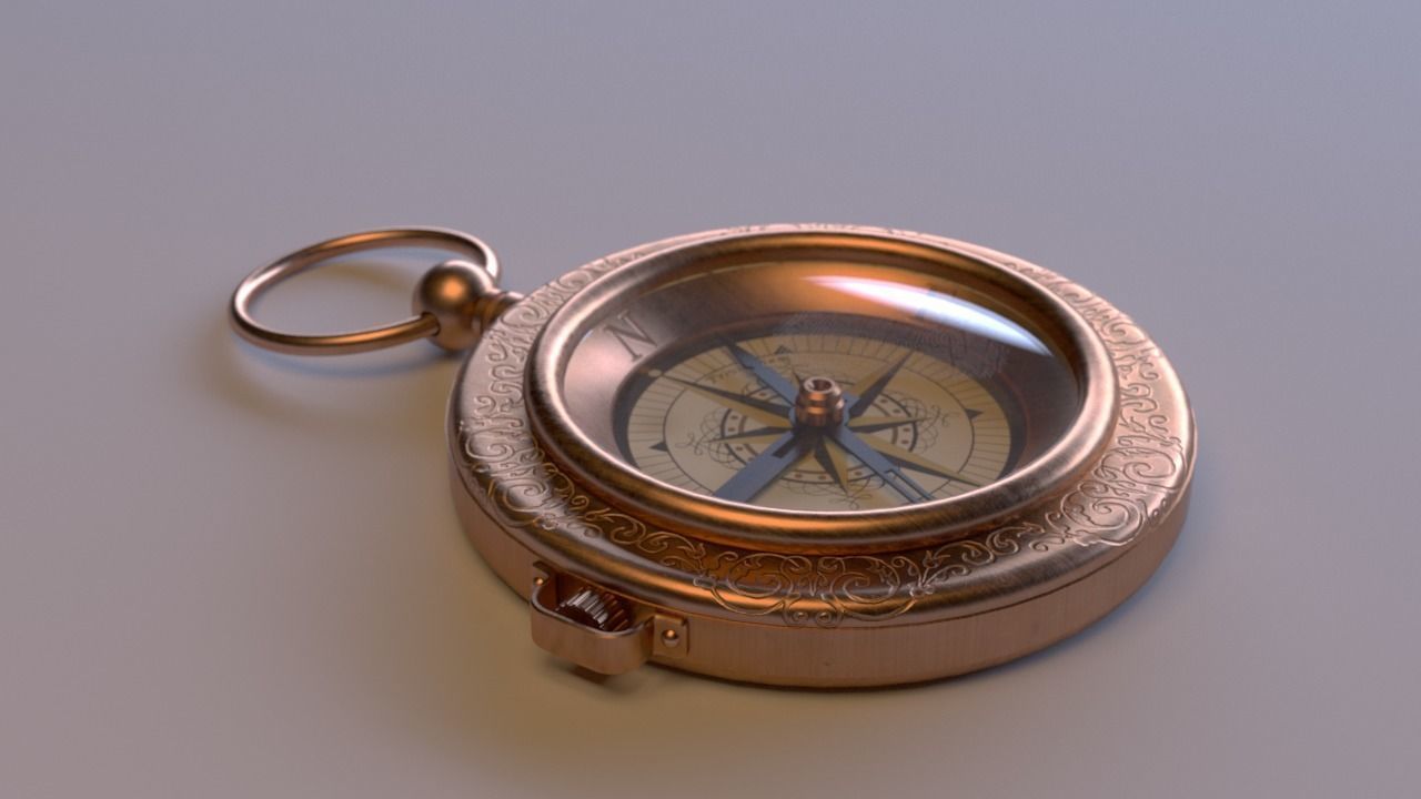 Compass - East Indian Company Theme Low-poly 3D model_2