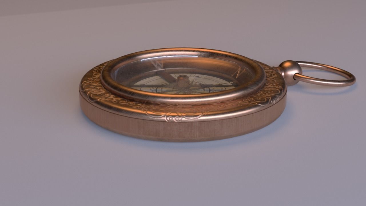 Compass - East Indian Company Theme Low-poly 3D model_3