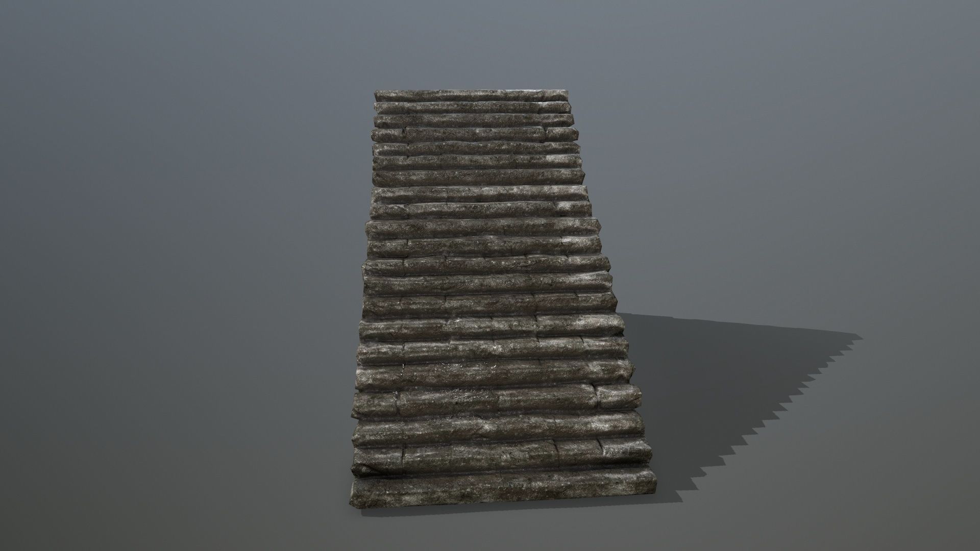stairs stone staircase Low-poly 3D model_7