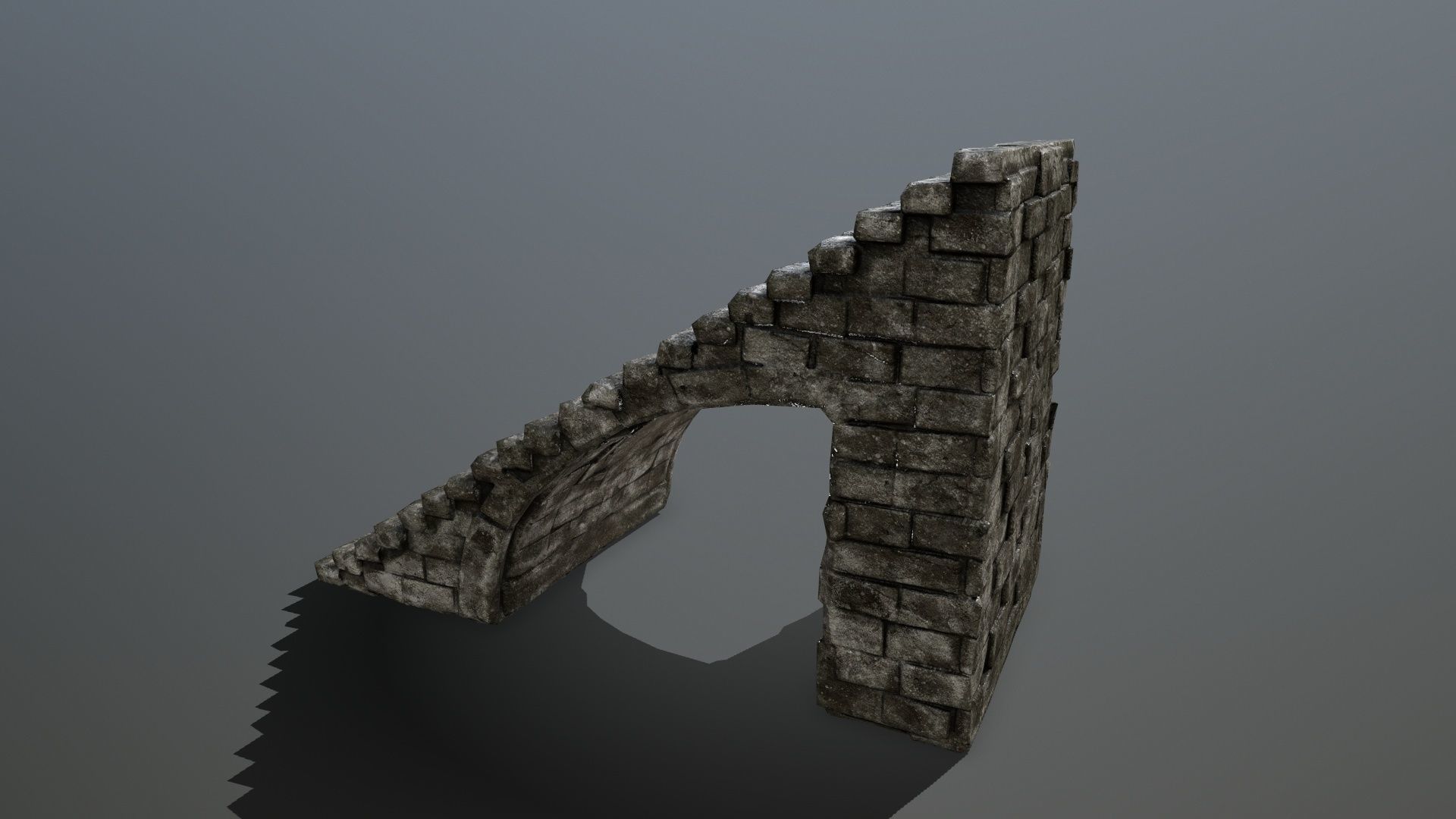 stairs stone staircase Low-poly 3D model_4
