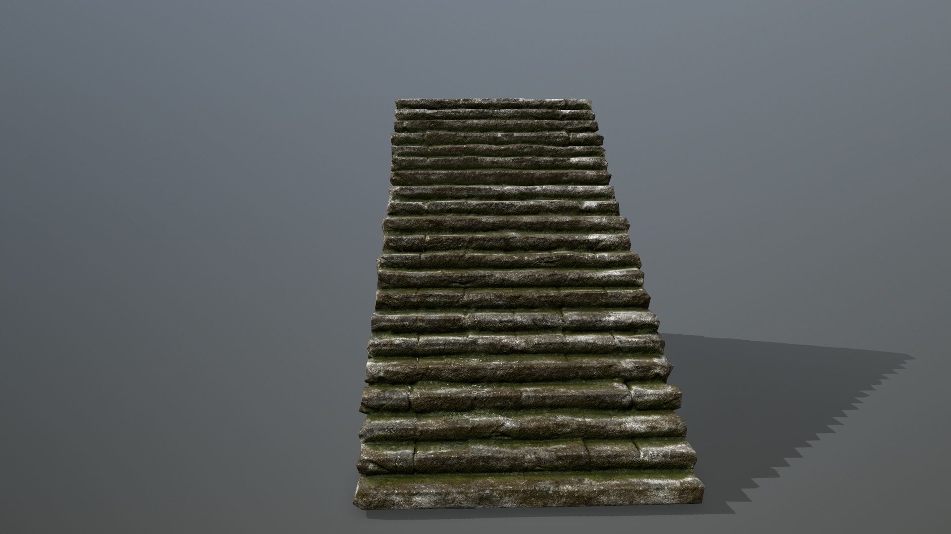 stairs brick wall Low-poly 3D model_6
