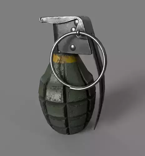 Grenade with metal handle