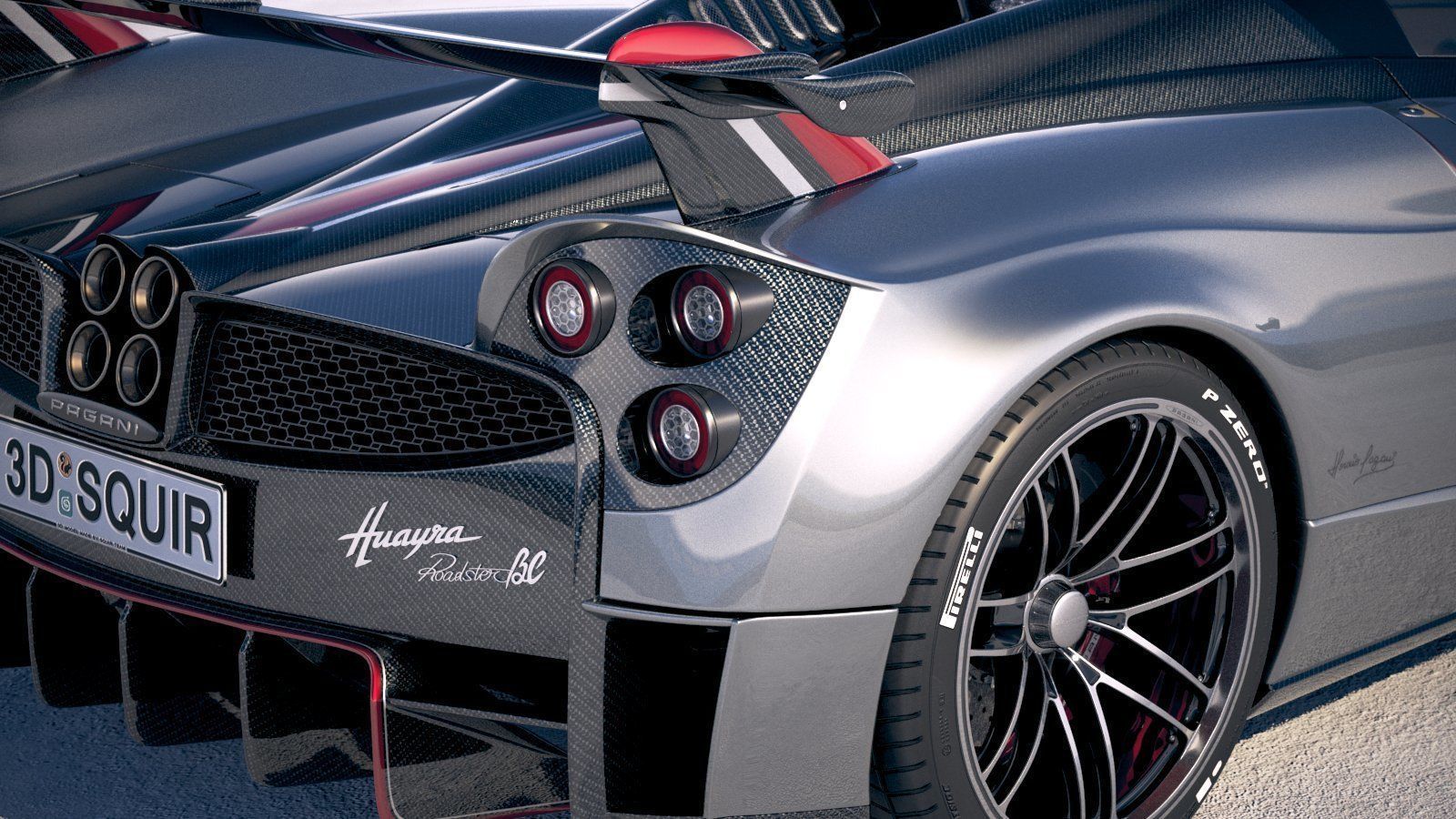Pagani Huayra Roadster 2020 3D model_7