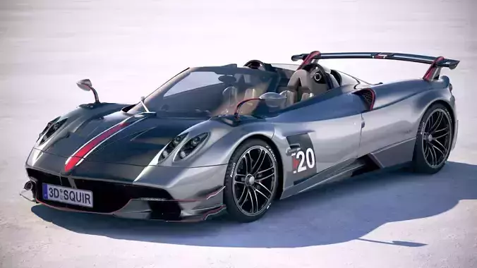 Pagani Huayra Roadster 2020 3D model Pagani Huayra Roadster 2020 3D model