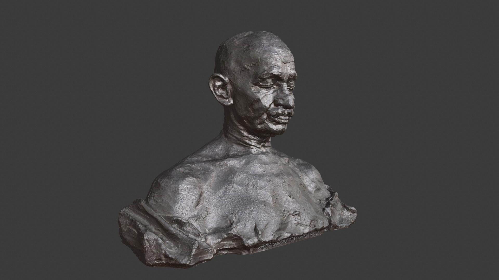 Gandhi by Ram Sutar 3DP 3D print model_16