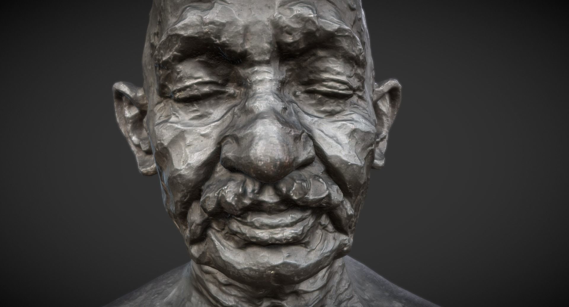Gandhi by Ram Sutar 3DP 3D print model_10