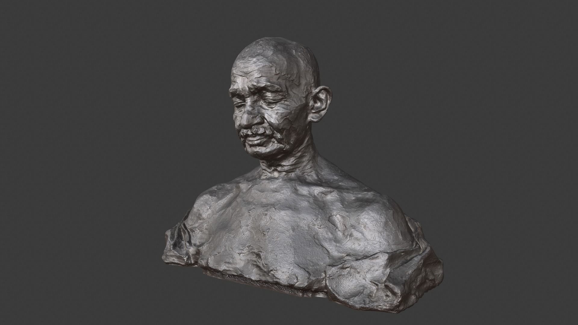 Gandhi by Ram Sutar 3DP 3D print model_15