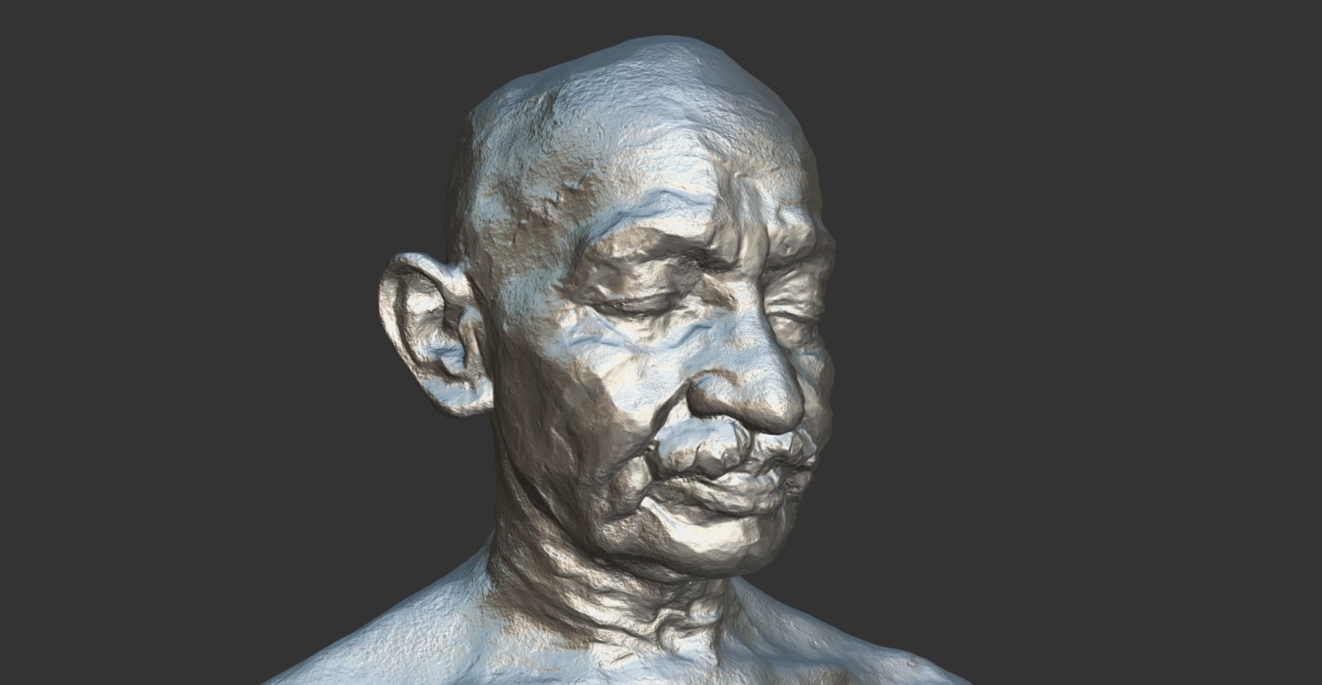 Gandhi by Ram Sutar 3DP 3D print model_4