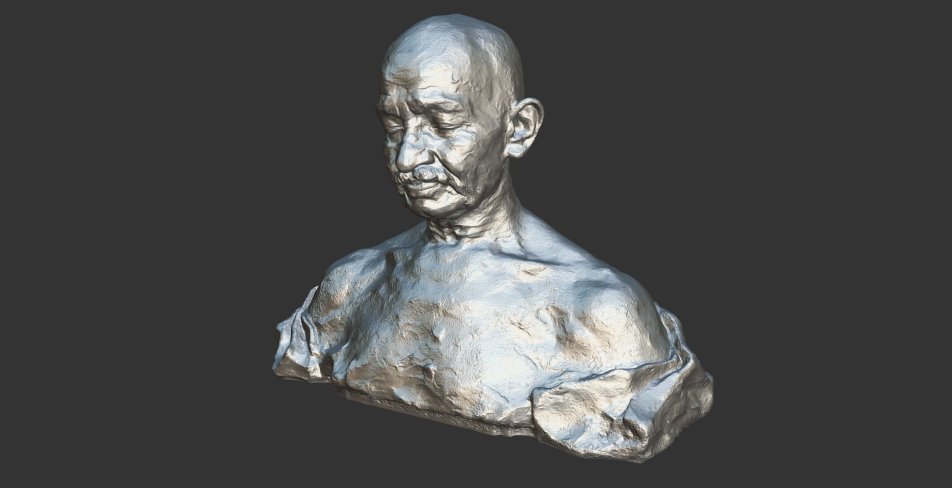 Gandhi by Ram Sutar 3DP 3D print model_2