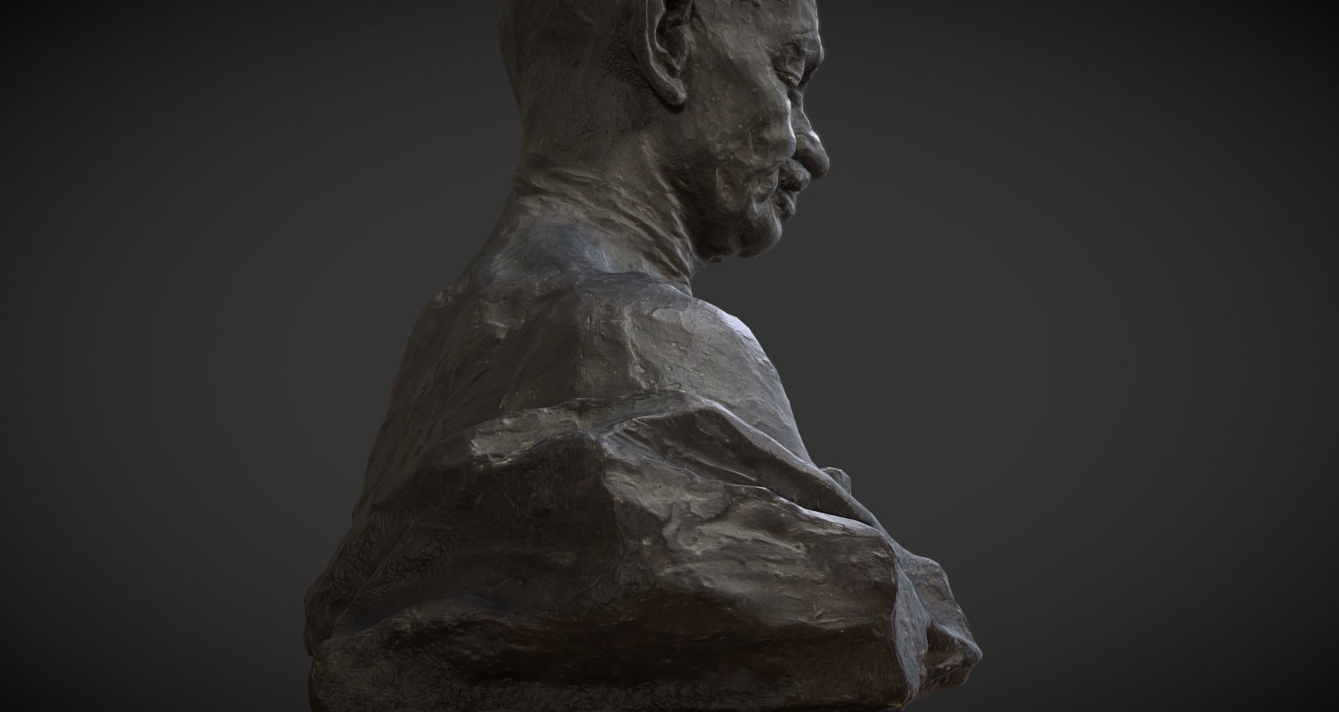 Gandhi by Ram Sutar 3DP 3D print model_13