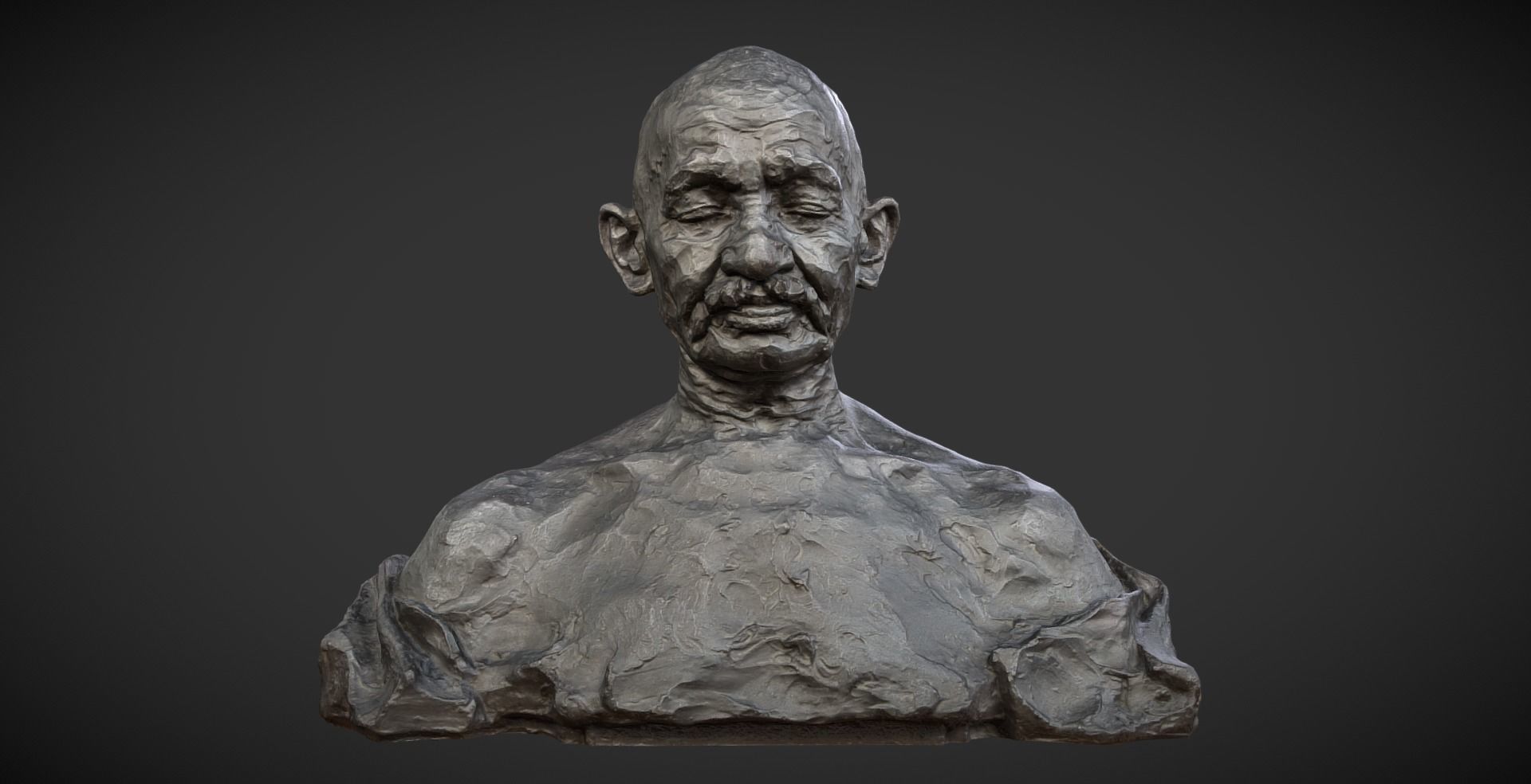 Gandhi by Ram Sutar 3DP 3D print model_14