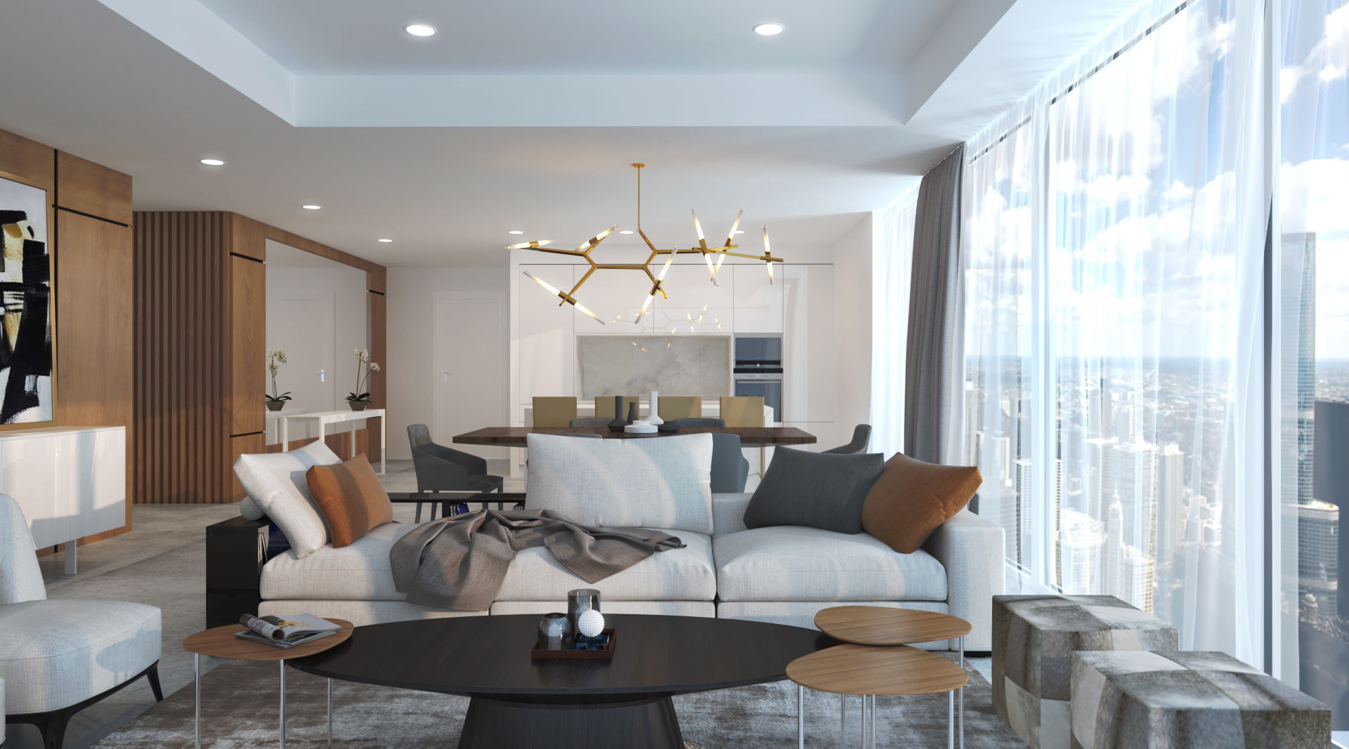 kitchen living 3D model_1