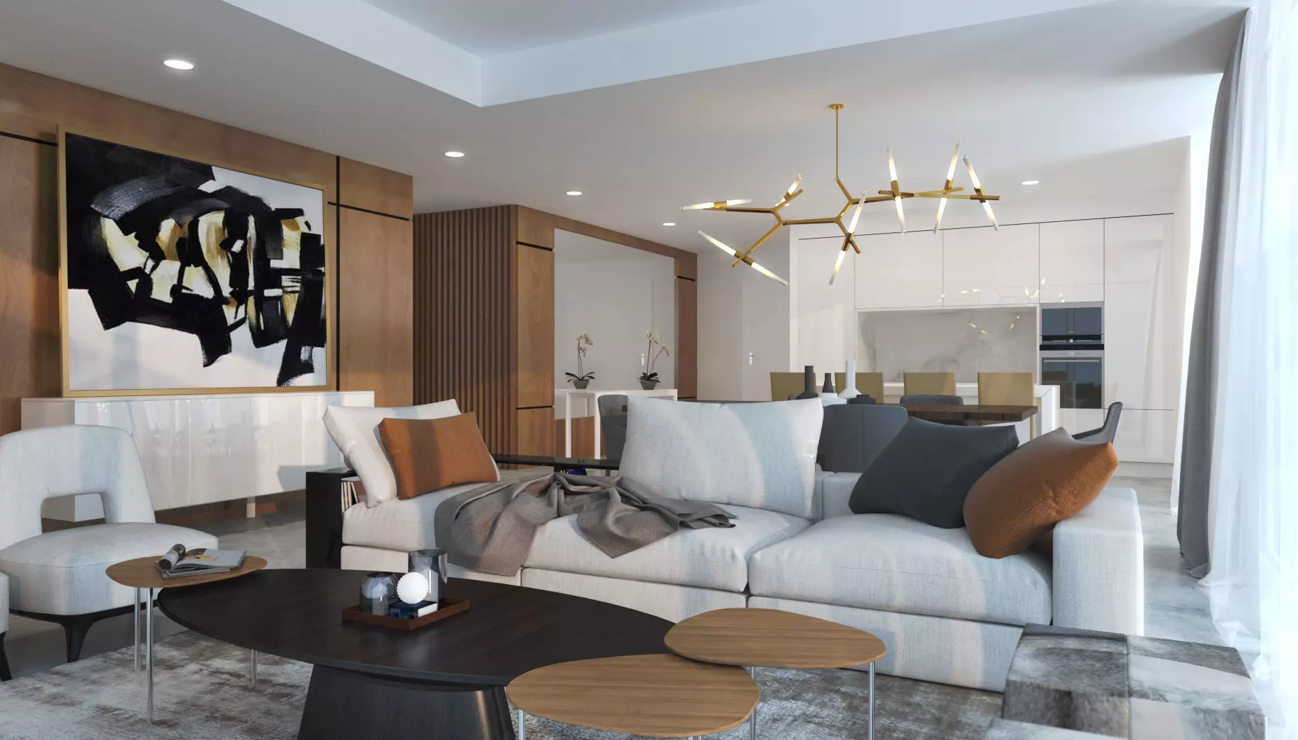 kitchen living 3D model_0