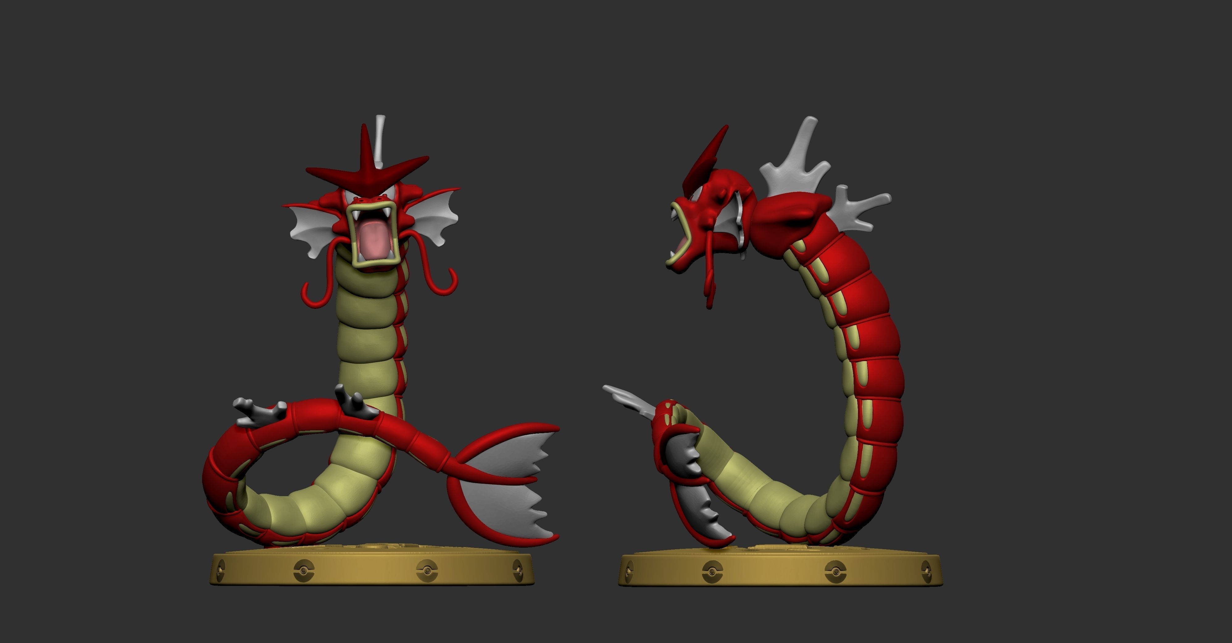Shiny Gyarados 3D print model_3