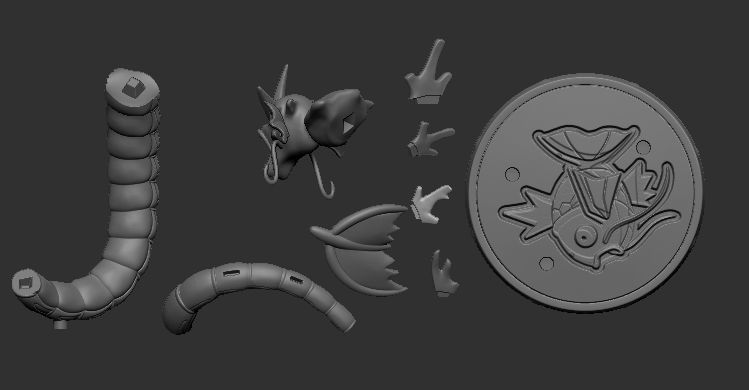 Shiny Gyarados 3D print model_5