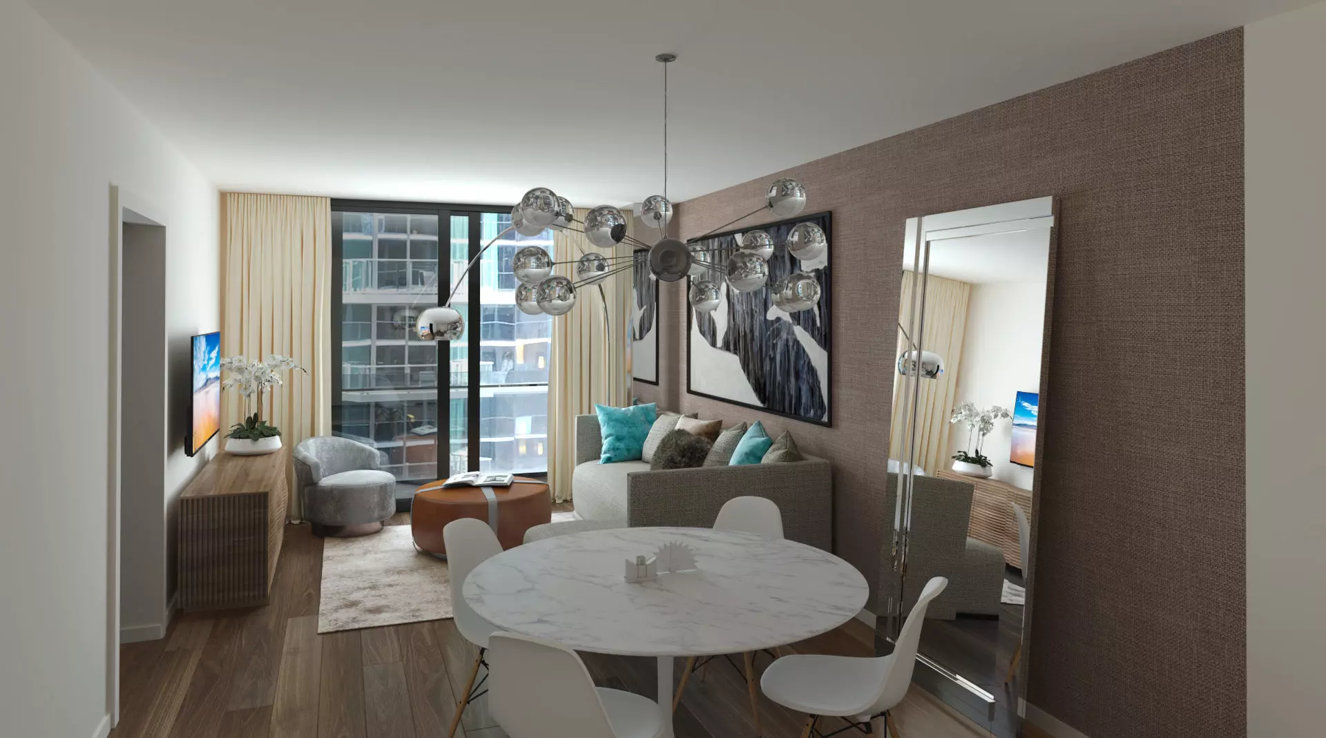 living dining 3D model_0