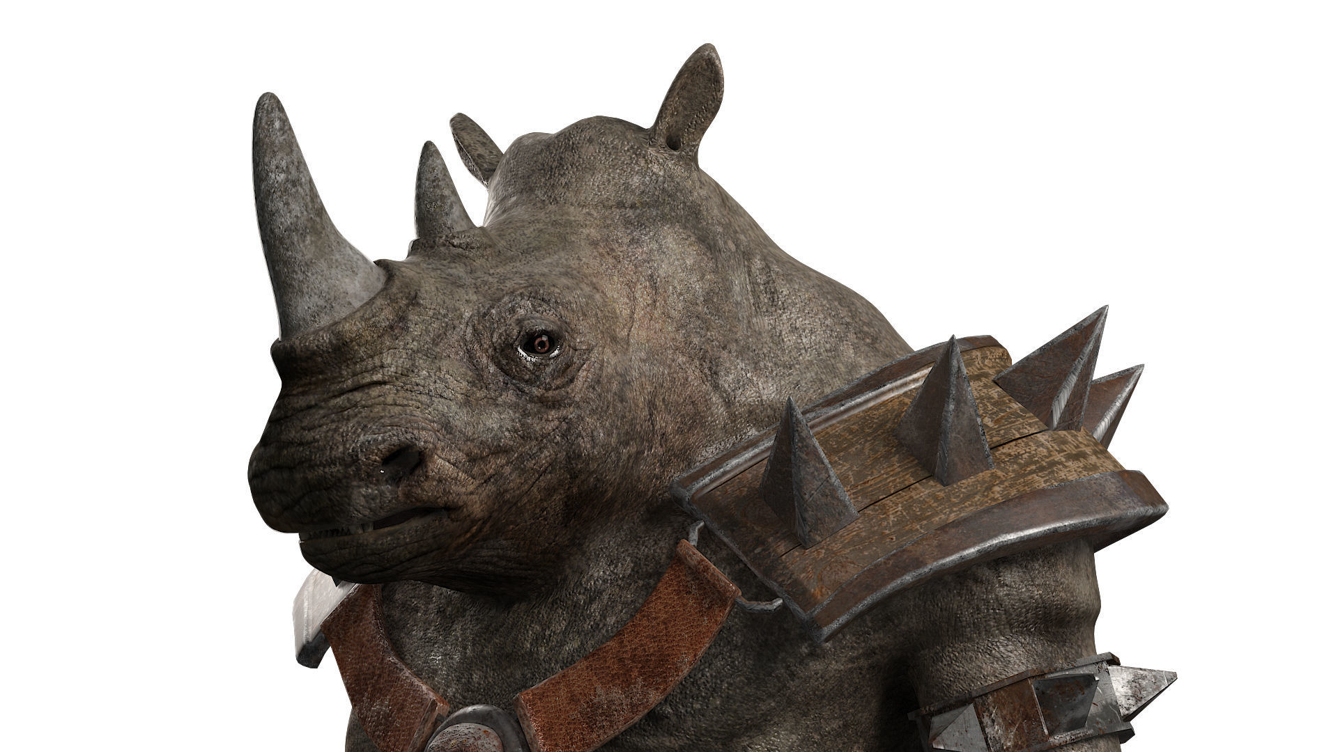 rhino warrior game character  version 2 Low-poly 3D model_19