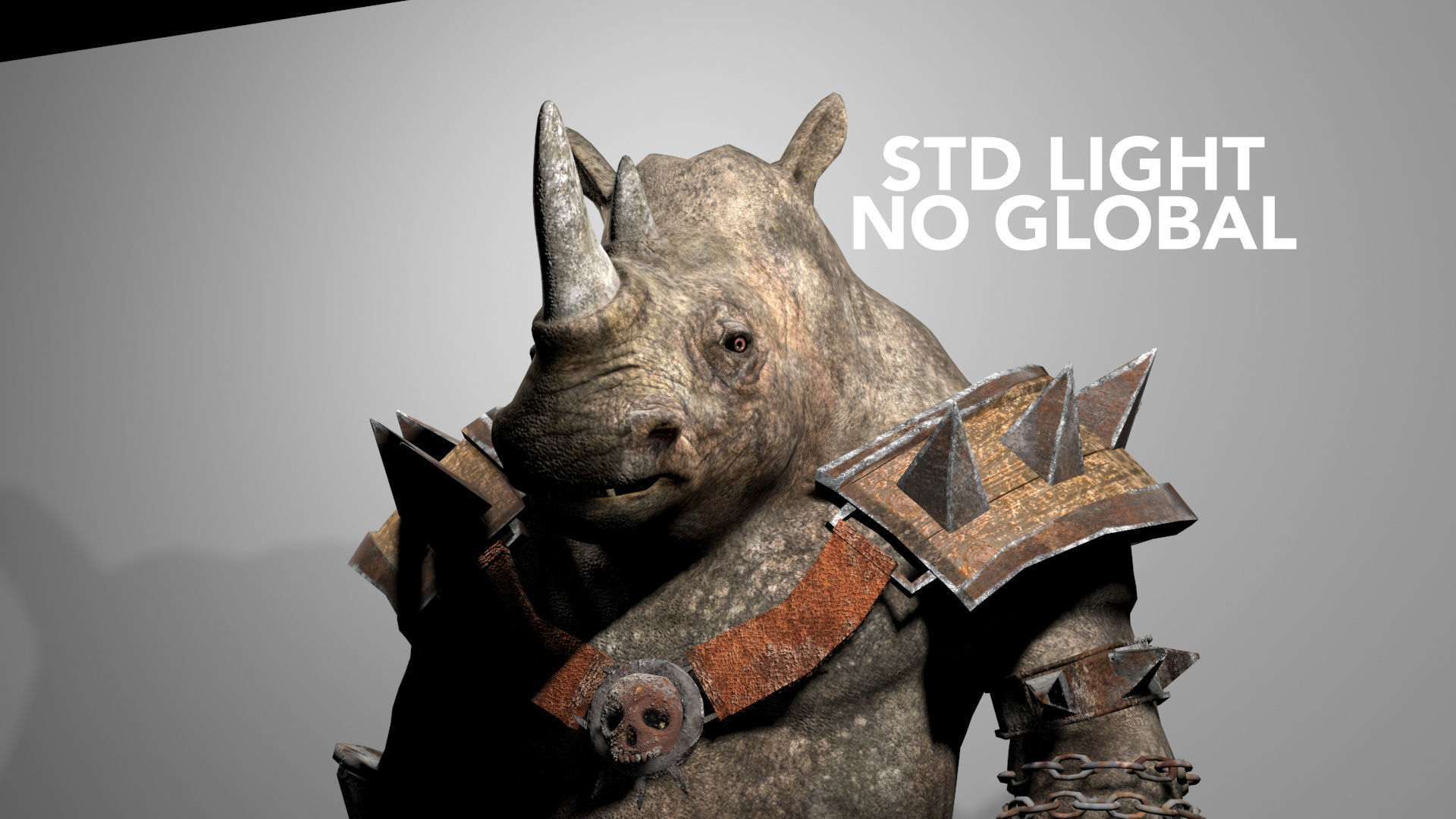 rhino warrior game character  version 2 Low-poly 3D model_11