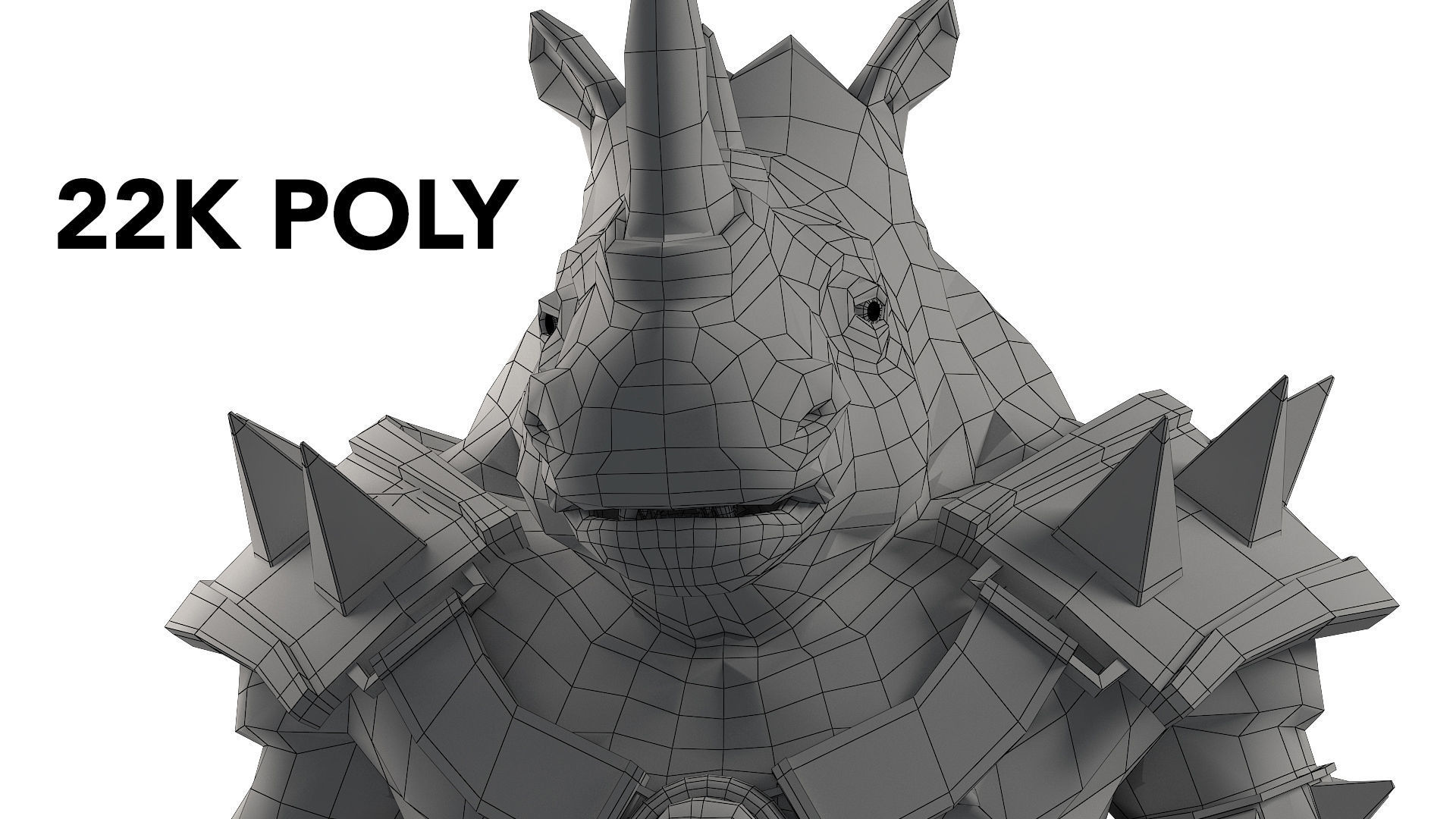 rhino warrior game character  version 2 Low-poly 3D model_17