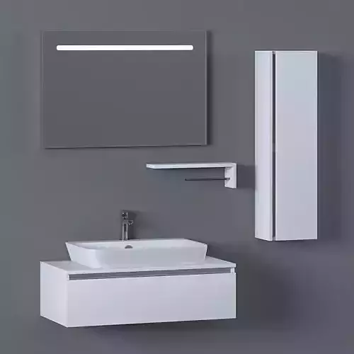 Bathroom Furniture Set Baco plus 90 3D model