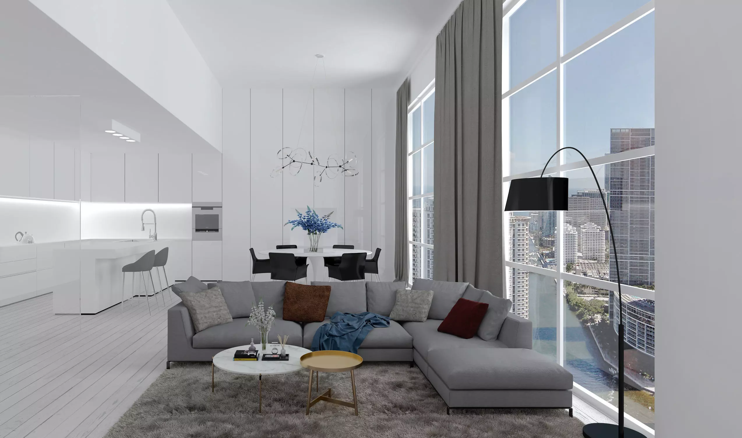 kitchen living 3D model_0