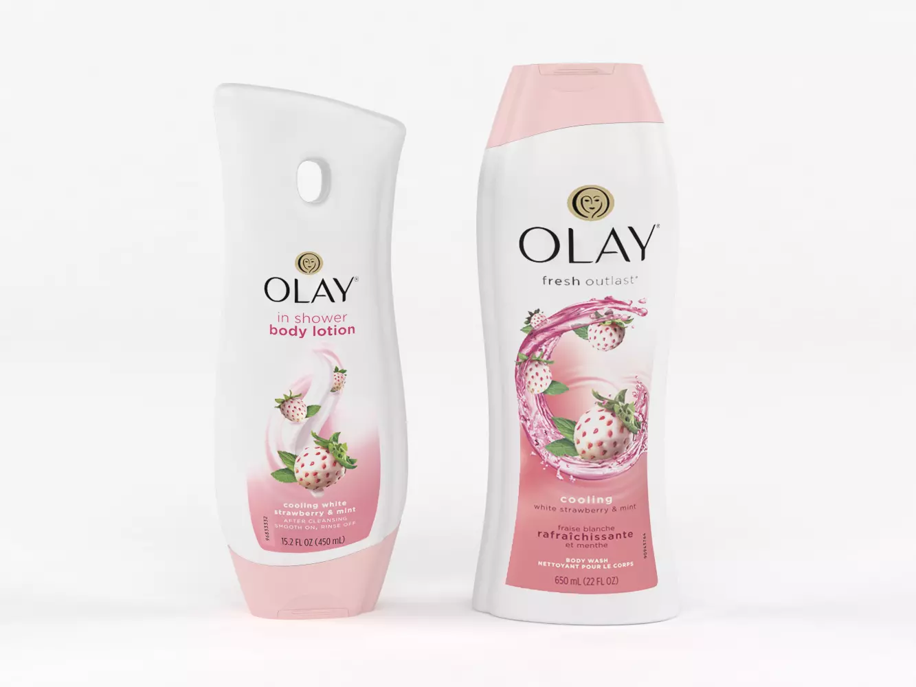 Olay Body Wash and Body Lotion for Women 3D model