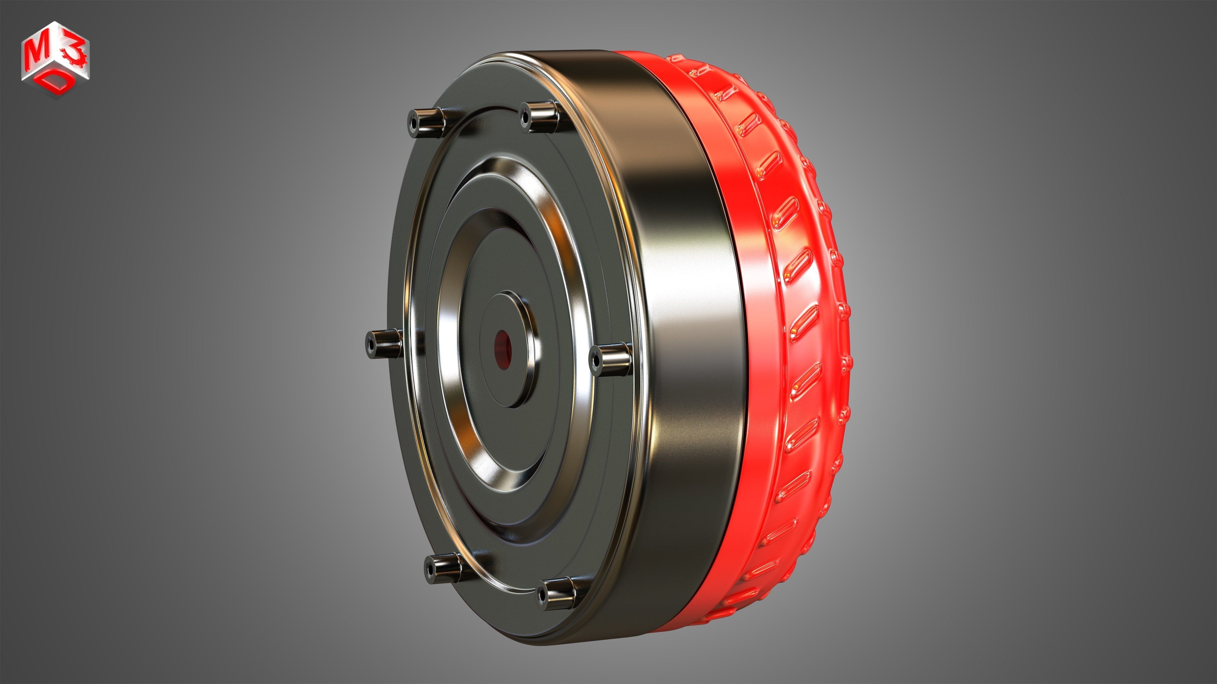 Transmission Torque Converter - with 5 Interior Parts 3D model_11