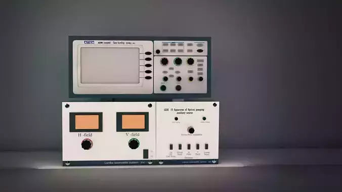 Low poly 3d asset circuit tester