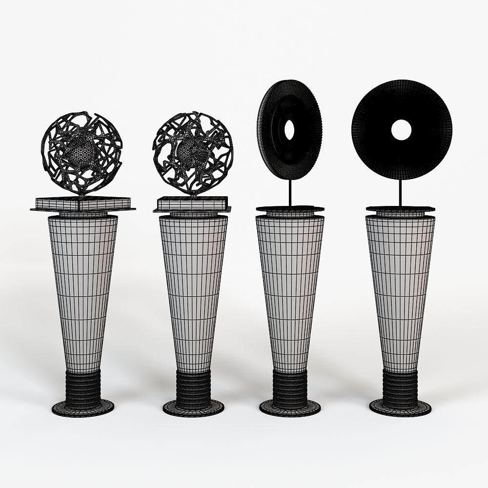 Sculpture award vases 3D model_3