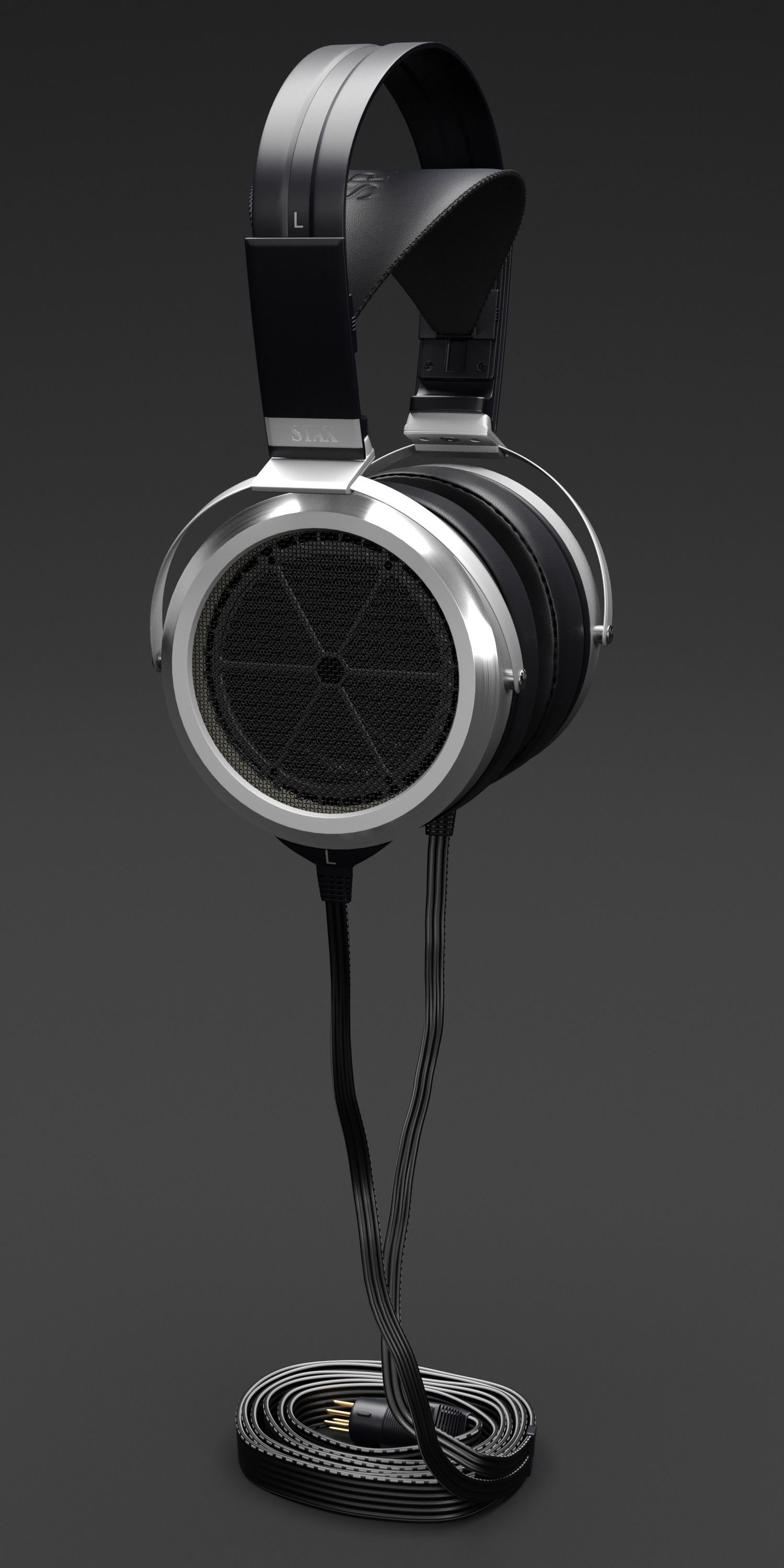 Stax SR-009 Headphones 3D model_2