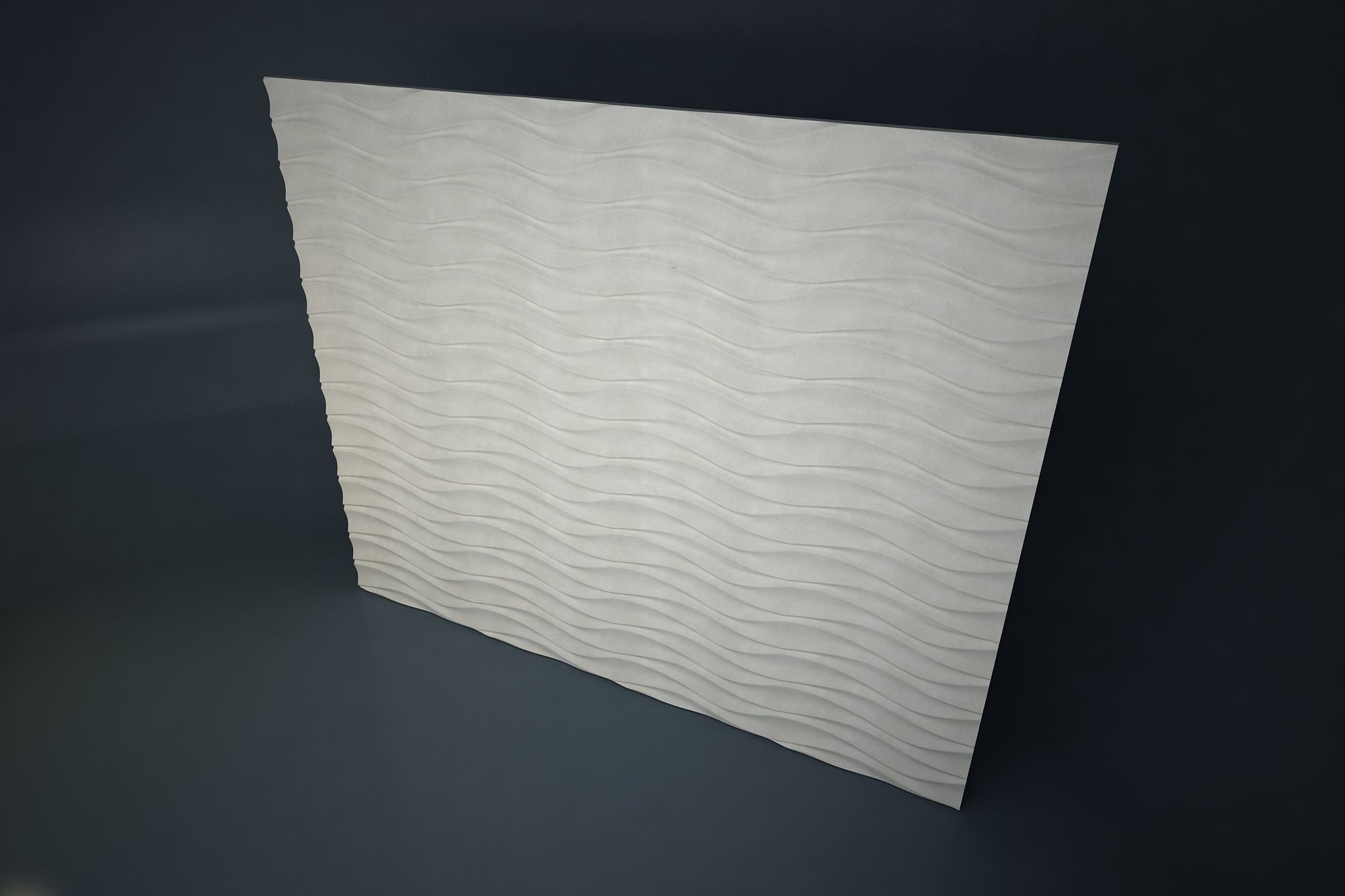 01 WAVES PATTERN WALL Low-poly 3D model_4