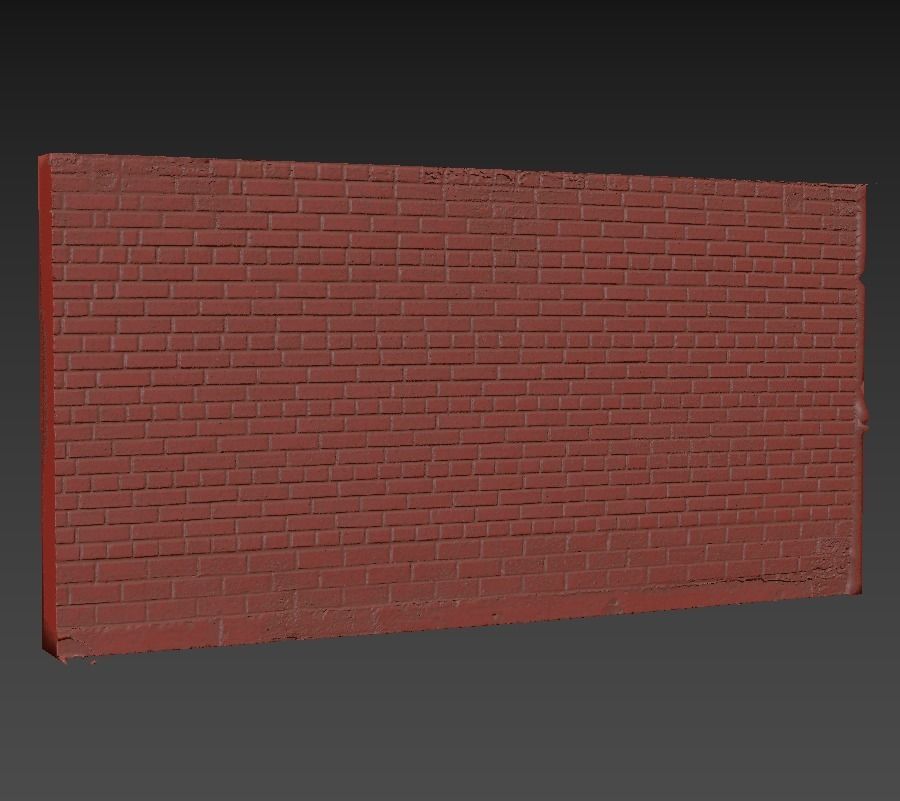 Ultra realistic Brick wall Scan 3D model_9