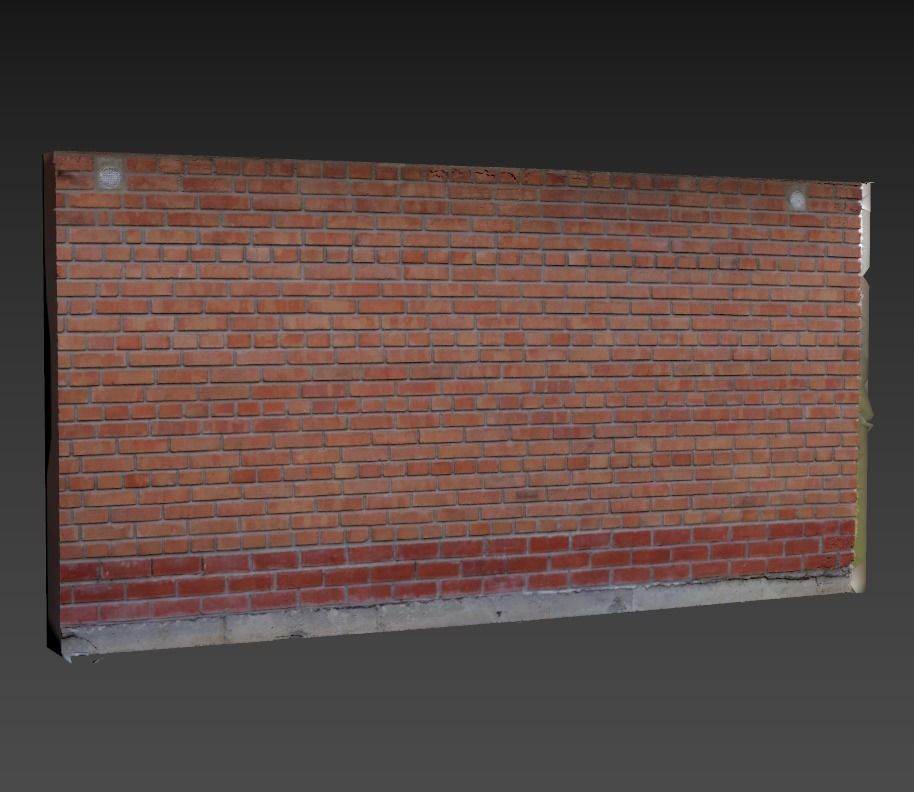 Ultra realistic Brick wall Scan 3D model_10