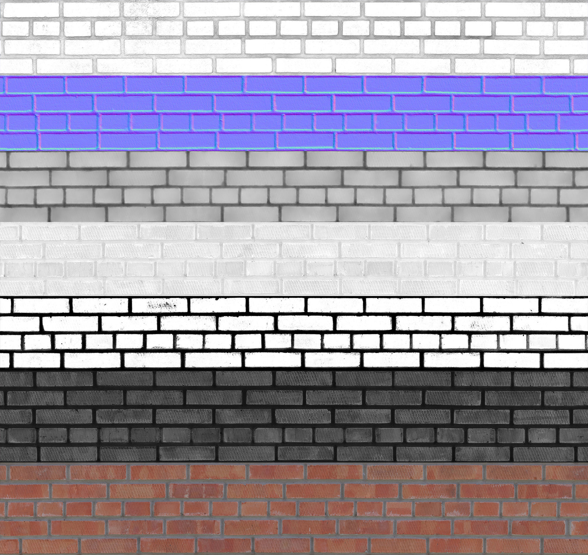 Ultra realistic Brick wall Scan 3D model_7