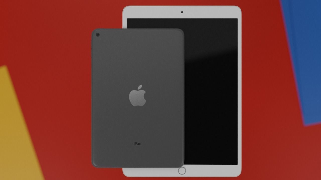 iPad Mini 5 2019 And iPad Air 3 2019 All Official Colors Bundle 3D model_5