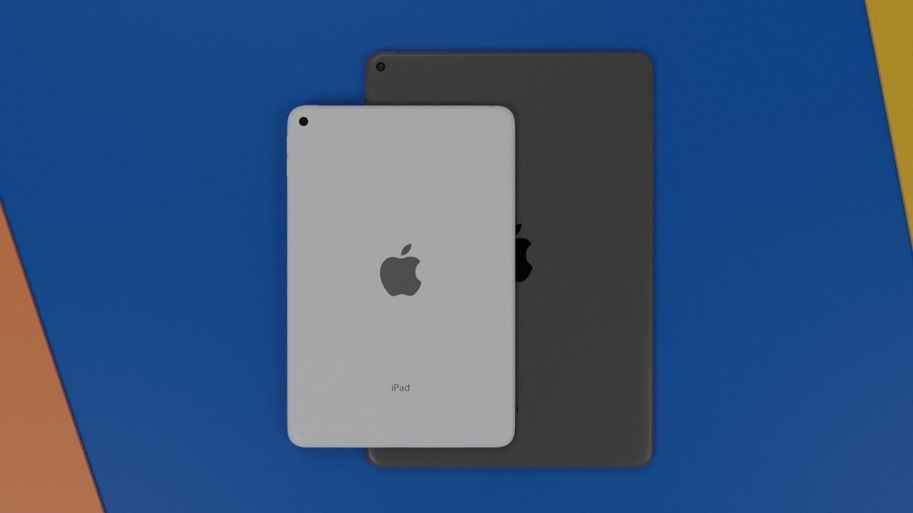 iPad Mini 5 2019 And iPad Air 3 2019 All Official Colors Bundle 3D model_1