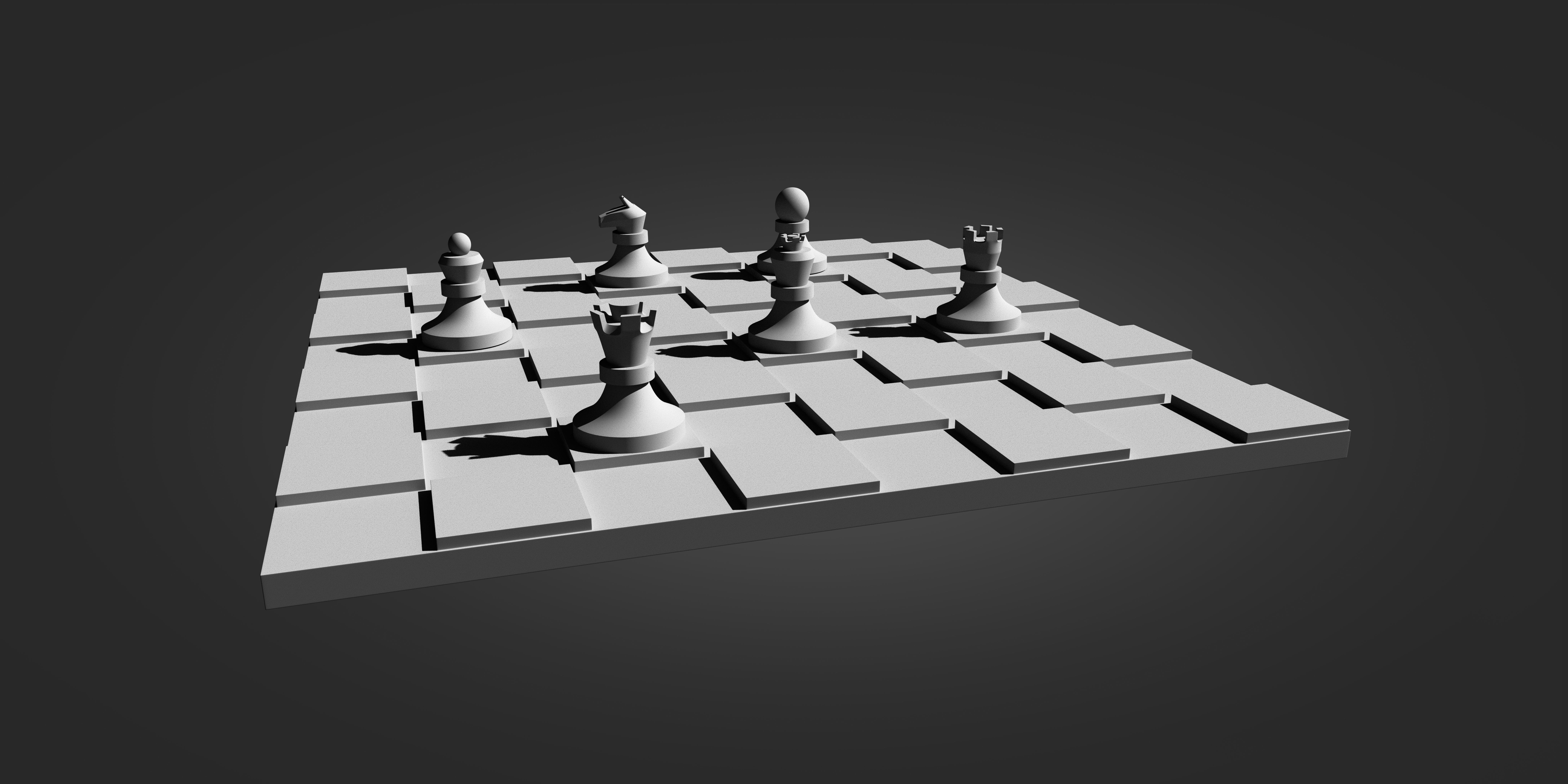 Chess Set pieces 3D print model_2