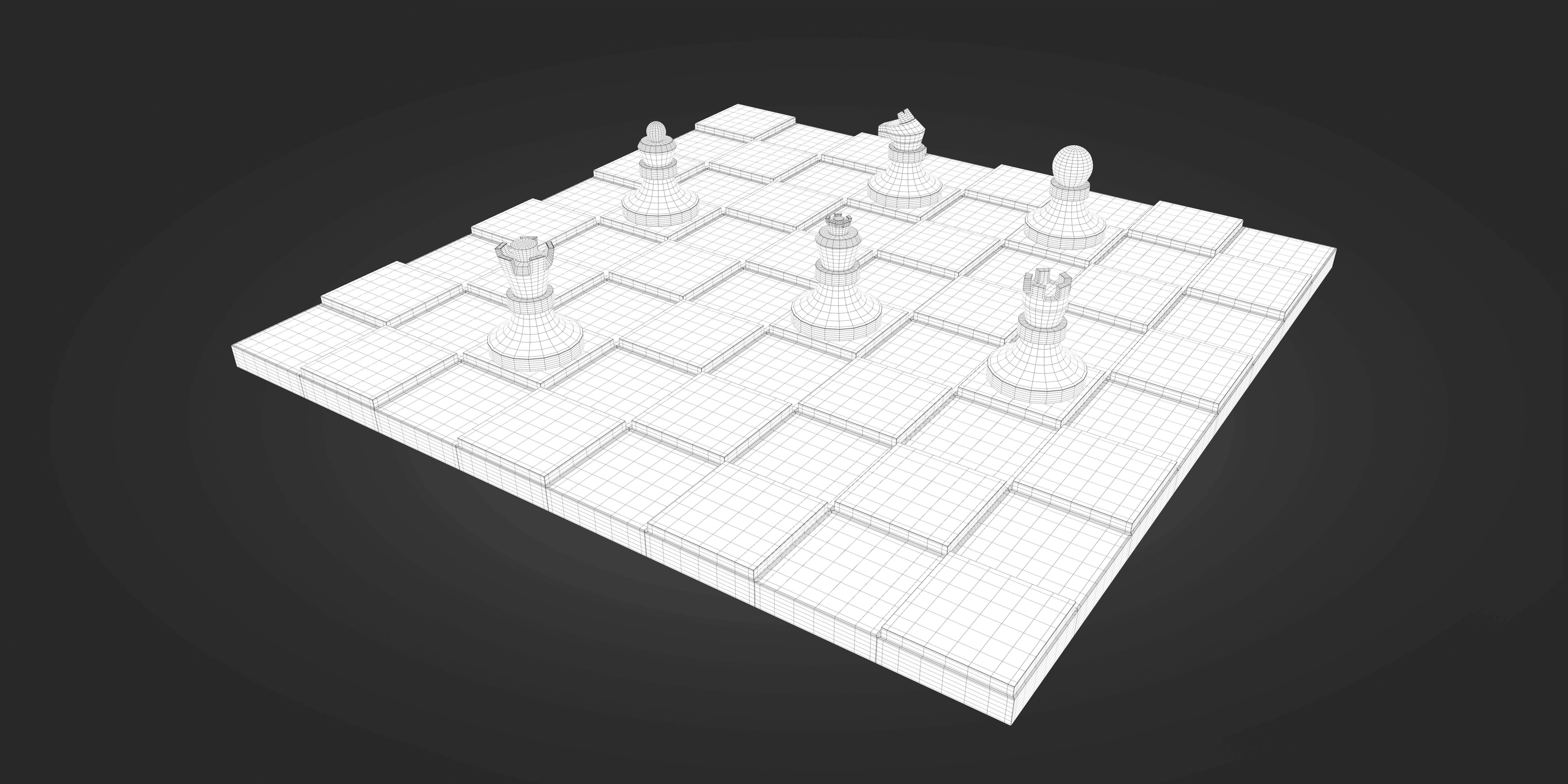 Chess Set pieces 3D print model_4