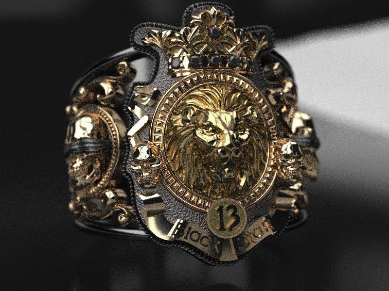 Timati leon ring - replica 3D print model_5