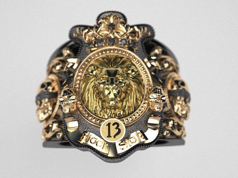 Timati leon ring - replica 3D print model_2