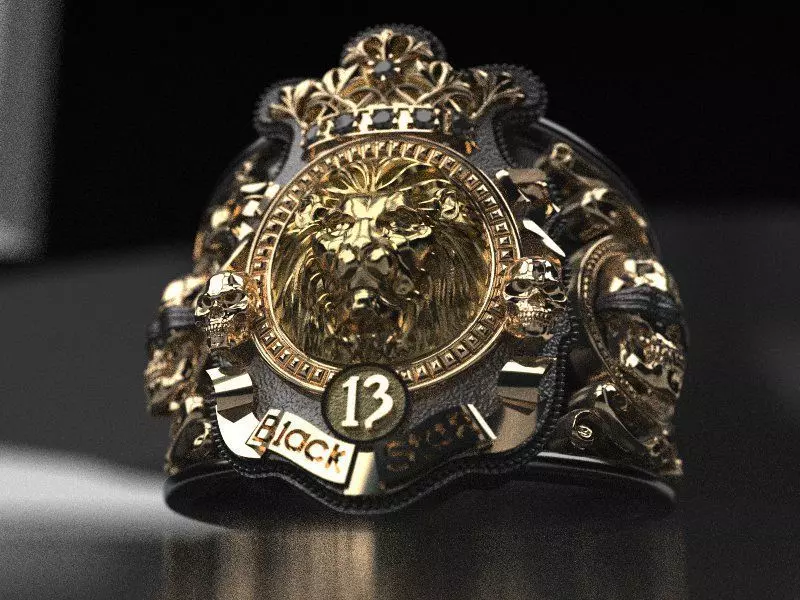 Timati leon ring - replica 3D print model_0