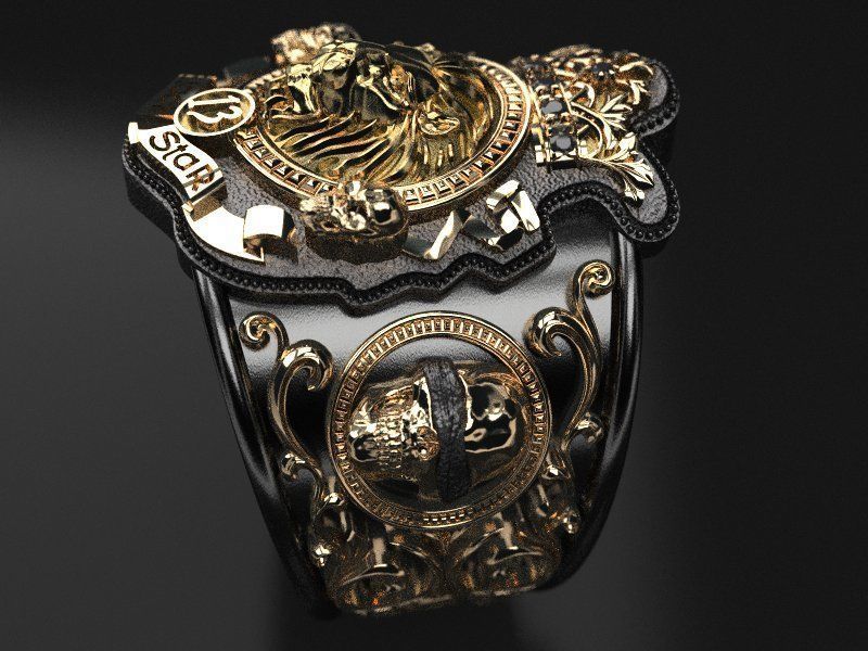 Timati leon ring - replica 3D print model_4