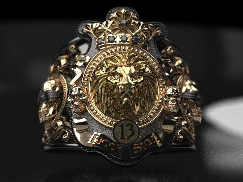 Timati leon ring - replica 3D print model_1