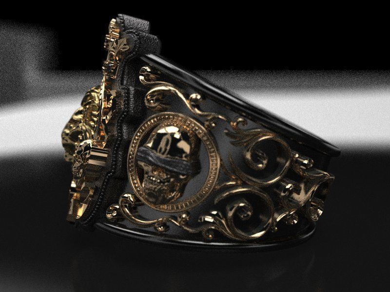 Timati leon ring - replica 3D print model_8