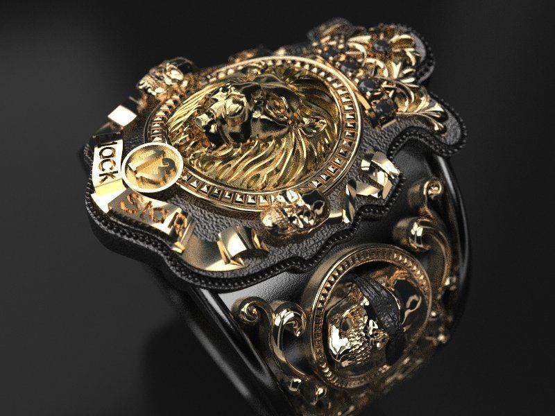 Timati leon ring - replica 3D print model_3