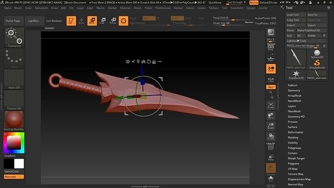 Alien Tail - Predator Dagger  3D print model