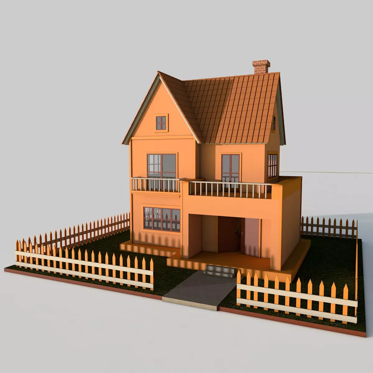 Cartoon House 3D model