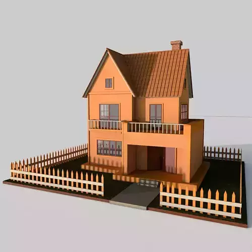 Cartoon House 3D model