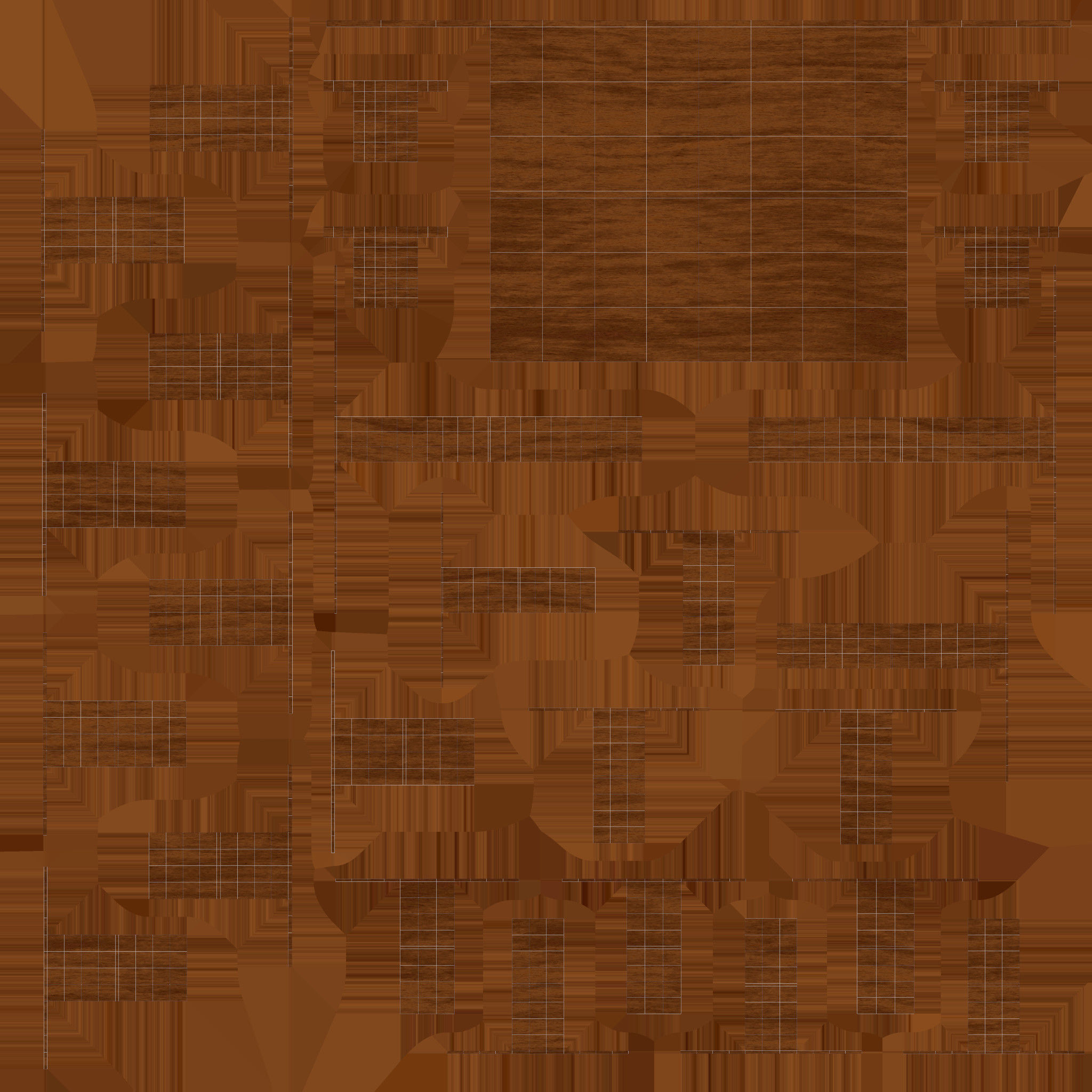 Wooden Book Shelf Low-poly 3D model_23