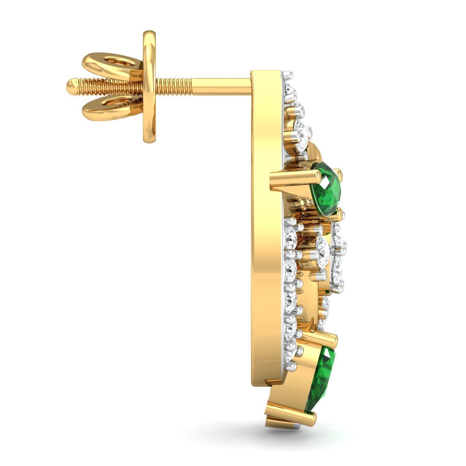 Women ring earrings pendant 3dm stl render detail 3D print model 3D print model_4